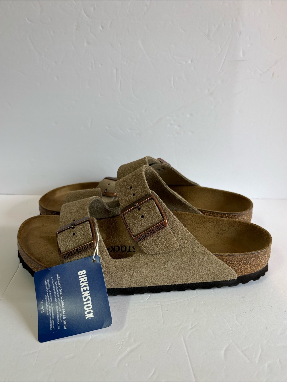 NWT Birkenstock Arizona Suede Leather Sandals Size 38 - Picture 7 of 13